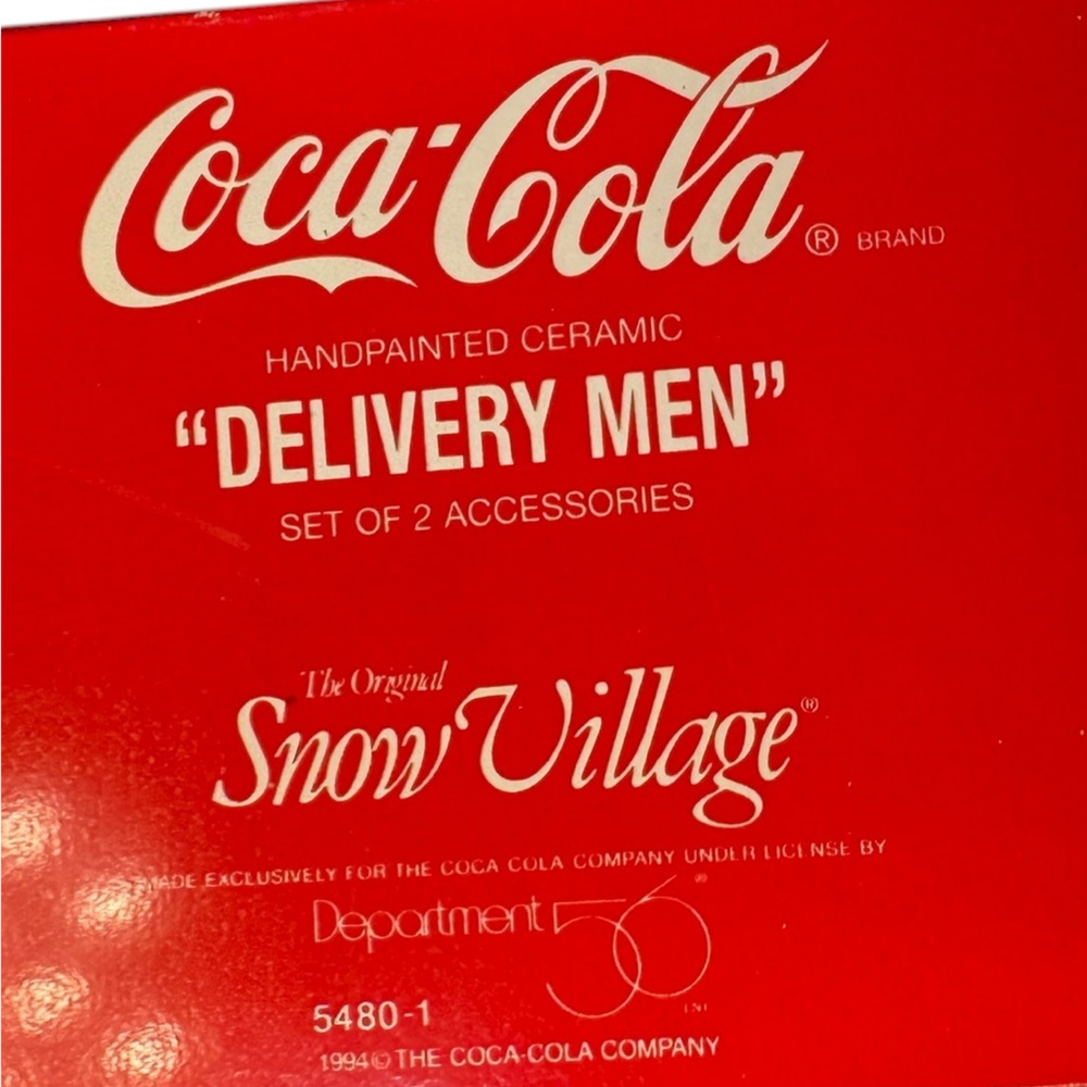 Coca-Cola Snow Village “Delivery Men”